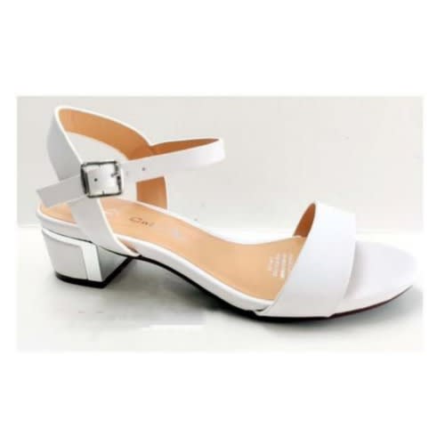 Ankle Strap Block-heel Sandal - White
