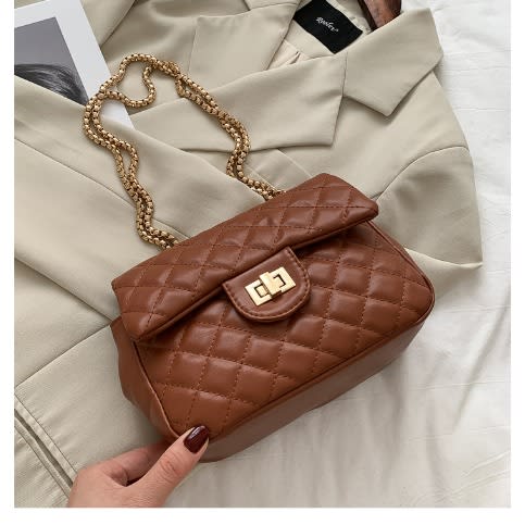 Ladies Leather Hand Bag - Brown