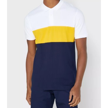 Colour Block Cotton Polo
