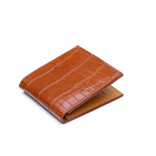 Detail Africa Croc Skin Saffiano Bifold Wallet