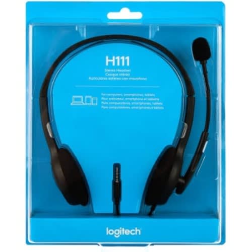H111 Wired Stereo Headset With Noise Cancellation 3.5mm Audio Jack