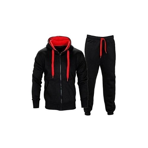 Hoodies & Joggers-Black & Red