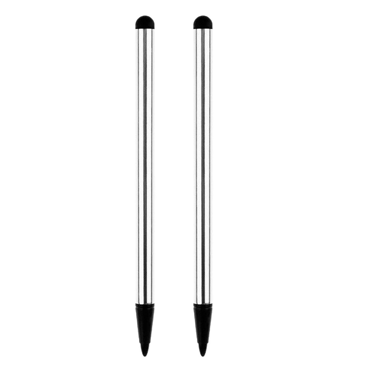 2Pcs Pens Soft Pen Tip Long Useful Smooth Writing-Silver