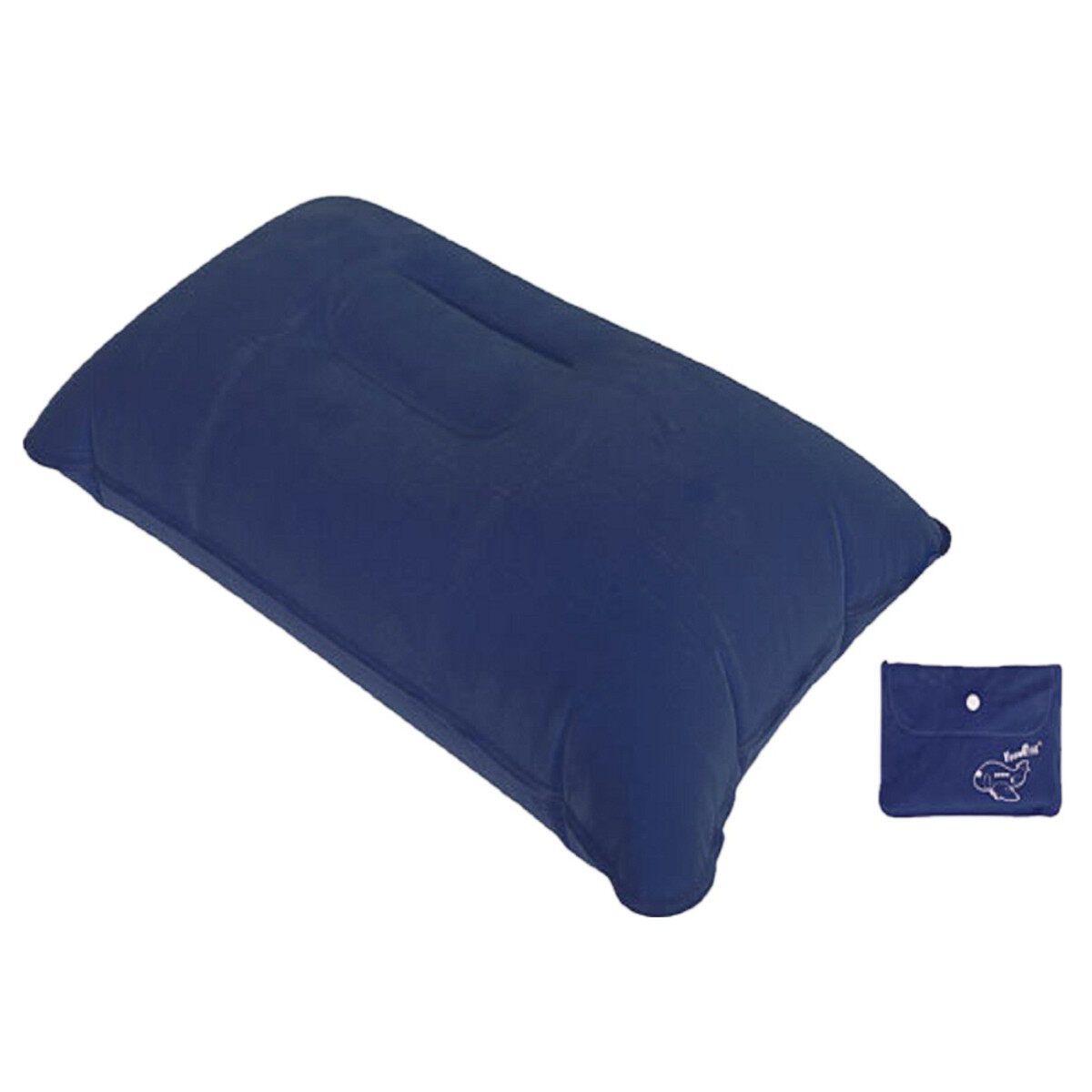 Double Sided Inflatable Pillow Mat Cushion For Outdoor Traveling Camping Sleep F Dark Blue NEW Dark Blue