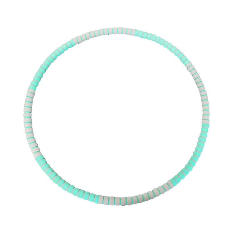 8 Section Fitness Hoop Removable Exercise Sports Hoops Crossfit Waist Hoop Women-Green