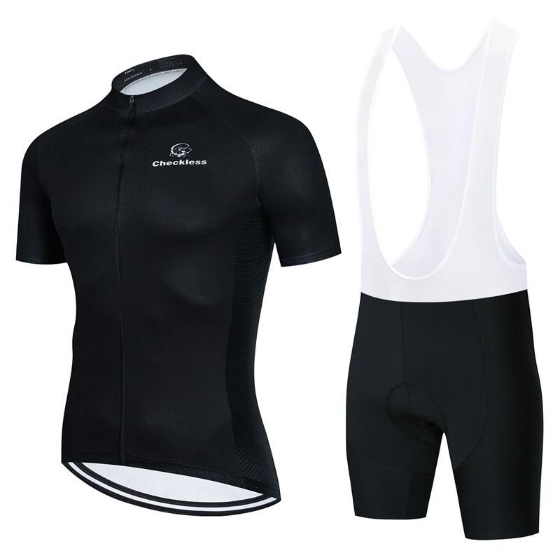 Black Summer Short Sleeve Cycling Suit Quick Dry Road Bike Breathable Set