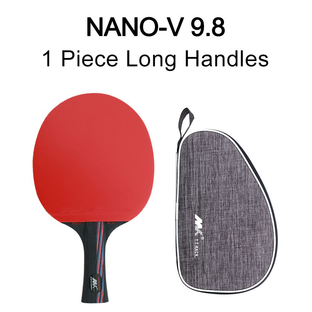 Professional Table Tennis Racket Bat Carbon Ping Pong Paddle Set Short Long Handle With Double Face Pimples In