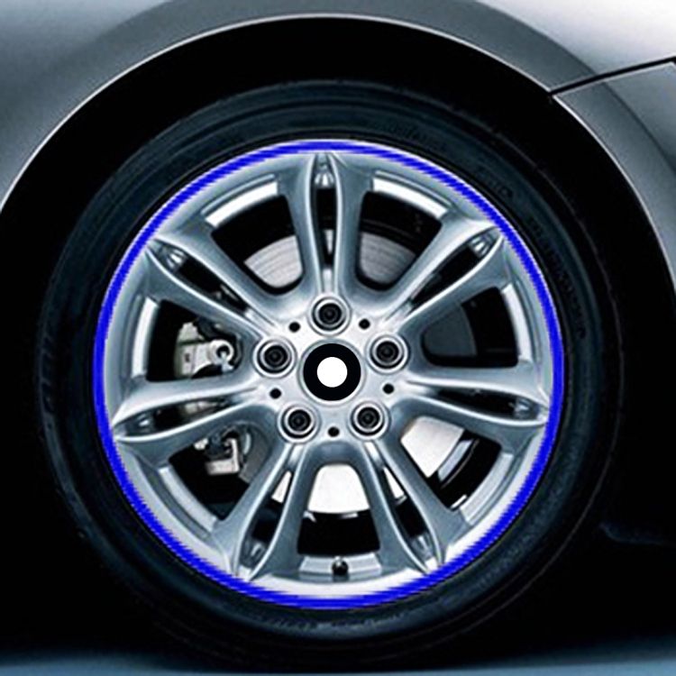 Color 17 Inch Wheel Hub Reflective Sticker For Luxury Car