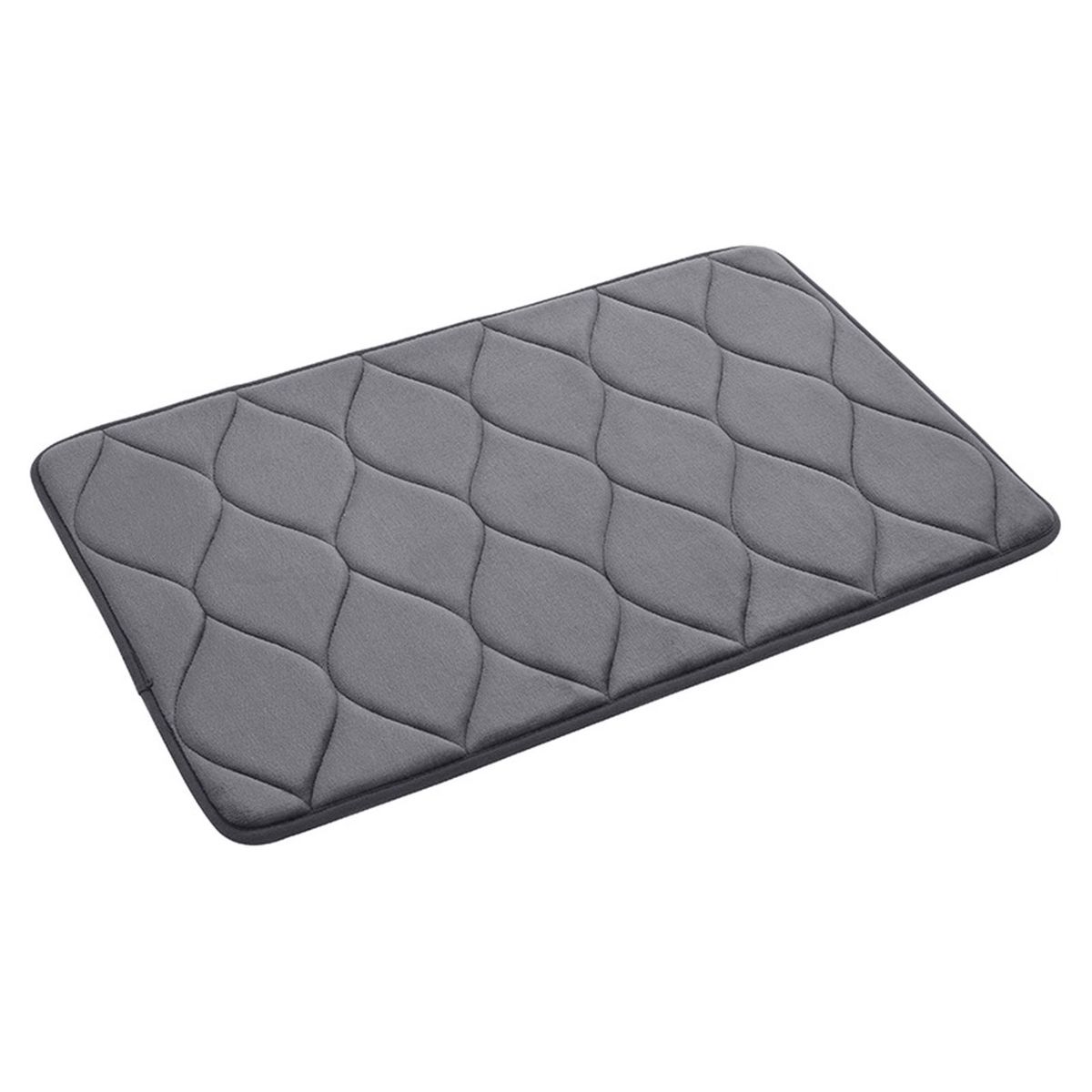 Bathtub Side Floor Carpet Pure Color Bathtub Side Floor Rug Dark Gray