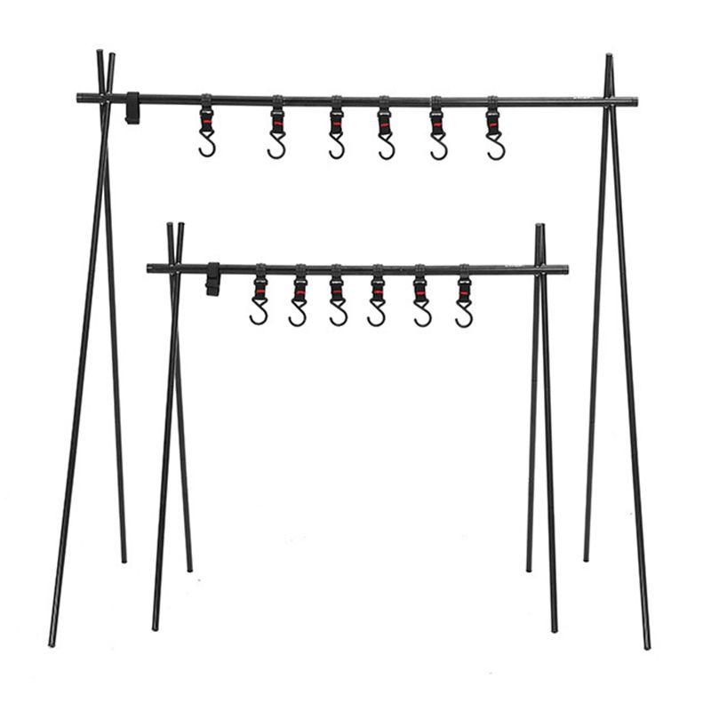 Outdoor Triangle Rack Clothes Hanger Camping Folding