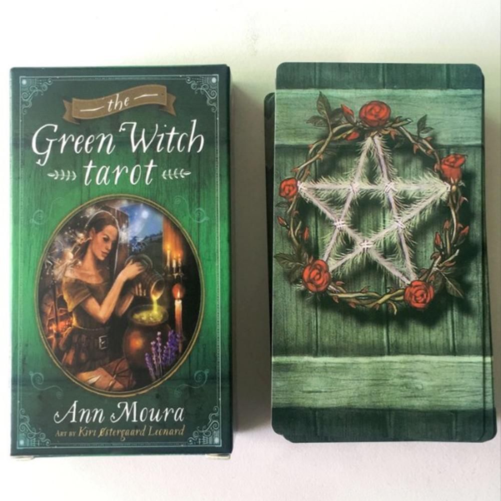 Play Cards English Tarot Set New 78PCS Full Witch Green