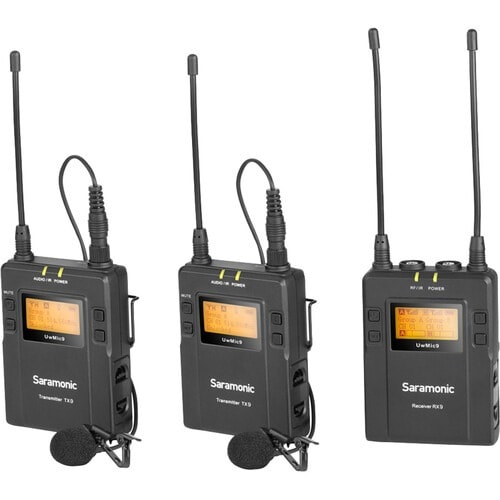 Saramonic Uwmic9 2-person Camera-mount Wireless Omni Lavalier Microphone System (514-596mh