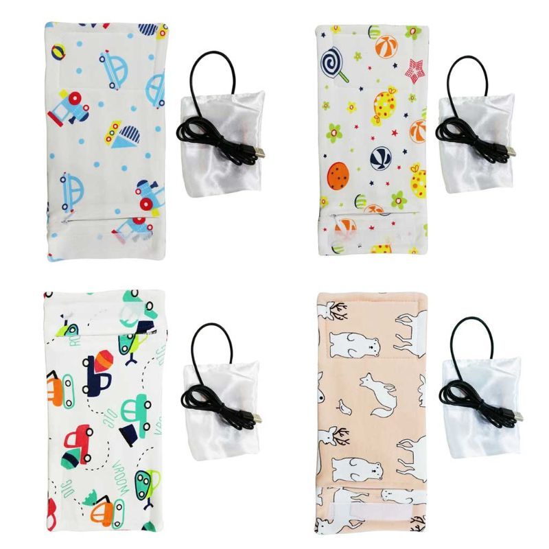 USB Milk Warmer Insulated Bag Portable Travel Cup Warmer