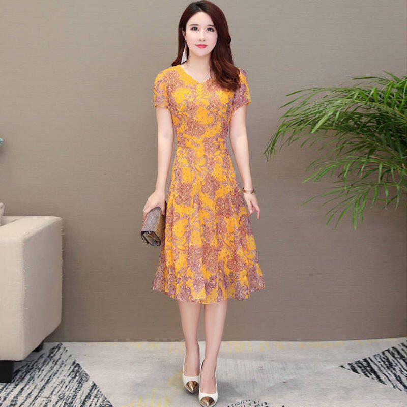 Breathable Mesh New Flag Robe V-collar Large Size Dress 3