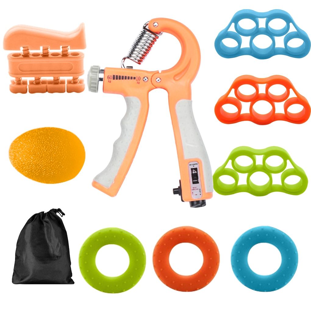 9pcs/set Spring Hand Grip Power Strength Expander For Hand Strengthener Finger Grip Power Grip