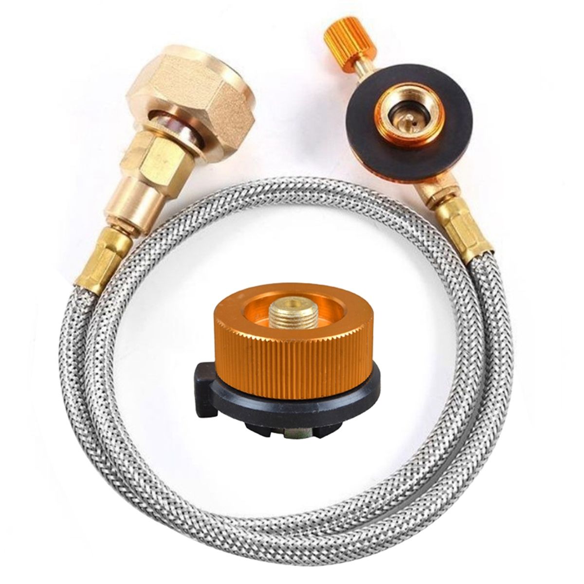 Save Durable Metal Tube Gas Stove Propane Refill Adapter