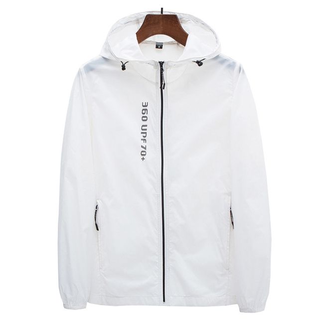 Trvlwego Men's Women Casual Jackets Rainproof Men White_S