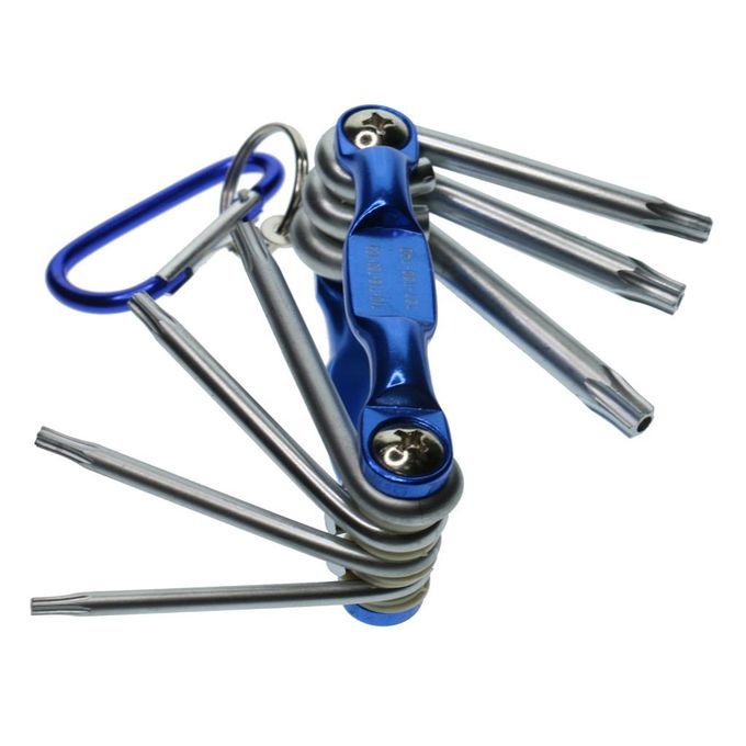 7-Piece Folding Star Key Set Size T10, T15, T20, T25, T27, T30, T40