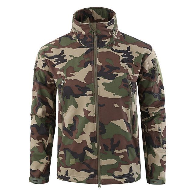 Winter Softshell Fleece Tactical Jackets Men Camouflage_S