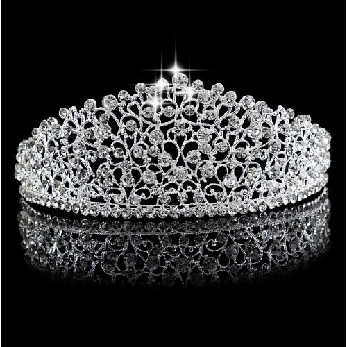 Sparkling Crystal Bridal Crown-Tiara
