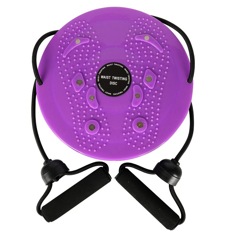 Waist Wriggle Disc Home Workouts Twister Balance Board Wide Fitness Equipment-purple W Cord Pull