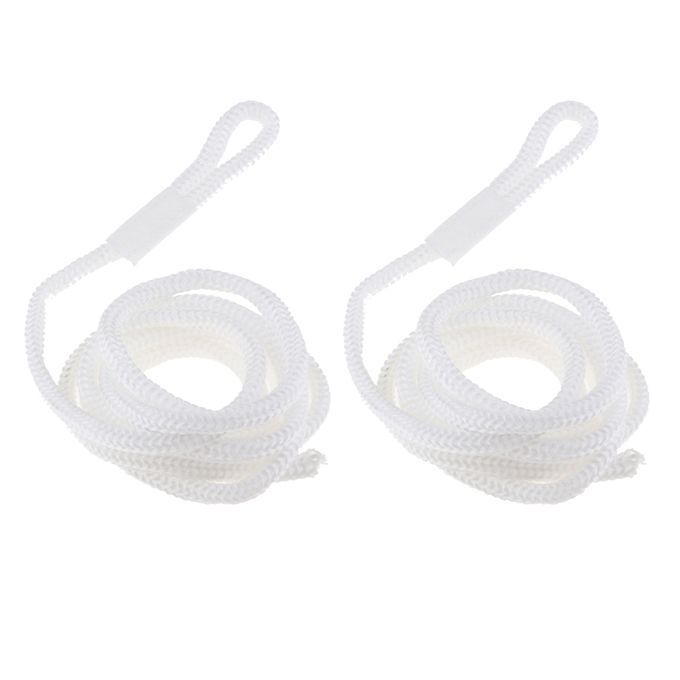 2 Packs White Boat  Lines 14 Inch X 5 Ft Bumper Whips Rope Docking