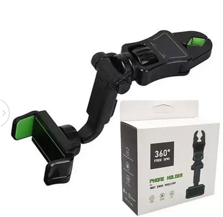 Multifunctional Rearview Mirror 360° Car Phone Holde