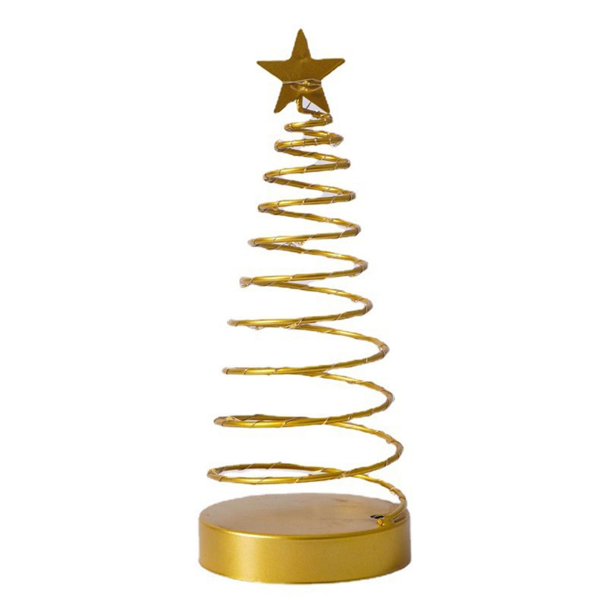Iron Spiral Star Lamp Christmas Room Decoration Warm Night Light Small Lightweight Desktop Decoration