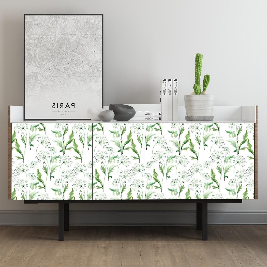 Watercolor Flower Terrazzo Living Room Bedroom Self-Adhesive and Removable Wallpaper (45cm * 300cm)