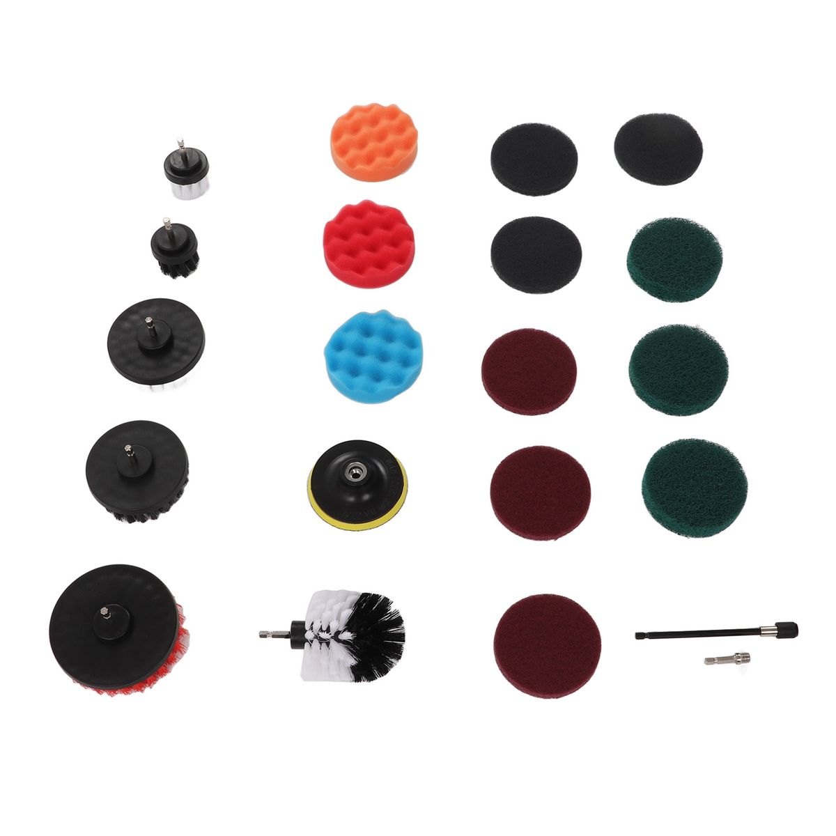 Drill Brush Polishing Pad Set With Power Scrub Brushes