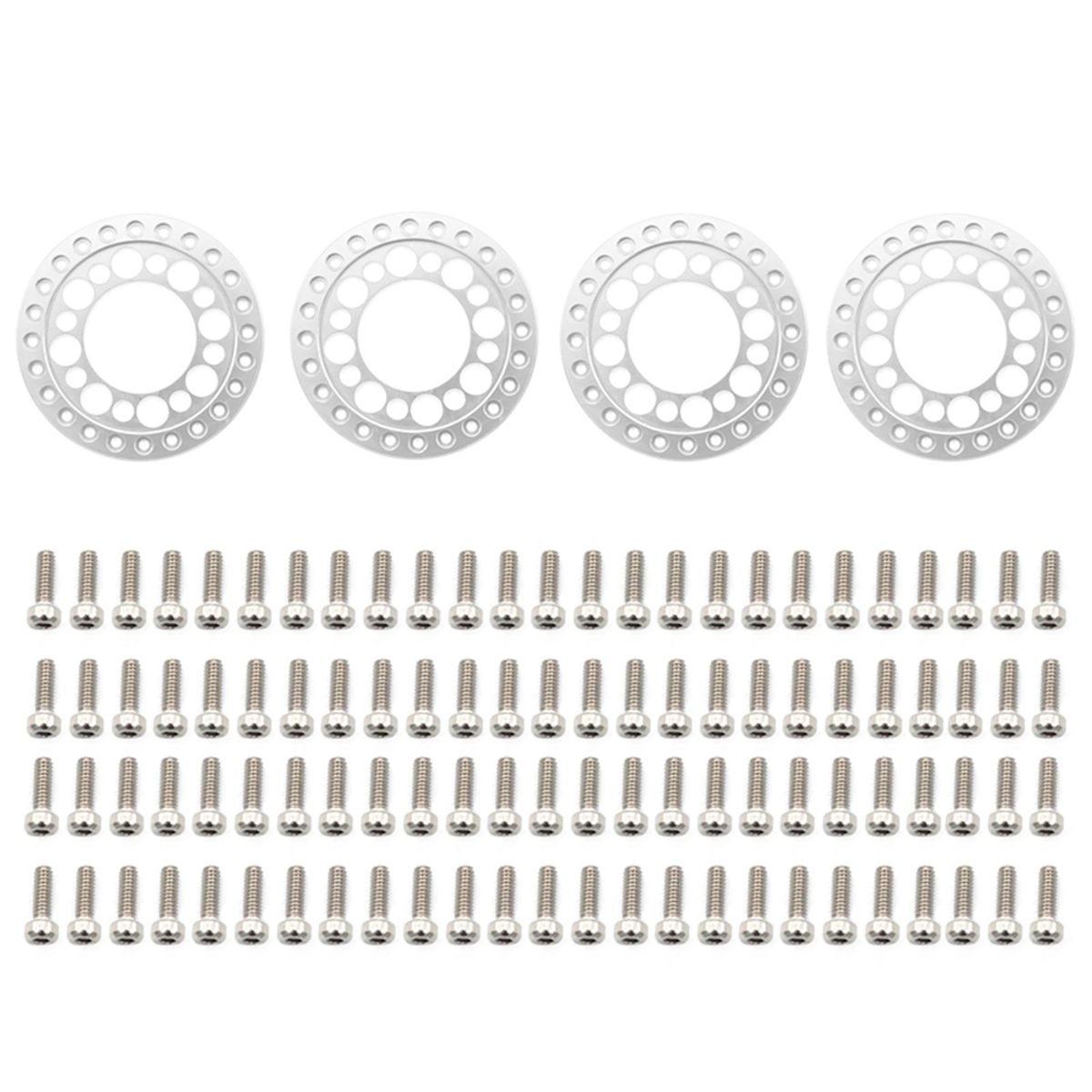 RC Beadlock Wheel Rim Replacement Ring 4PCS Compatible with 1/10 TRX4 SCX10 90046 90047 RC Car 1.9in Wheels Rims