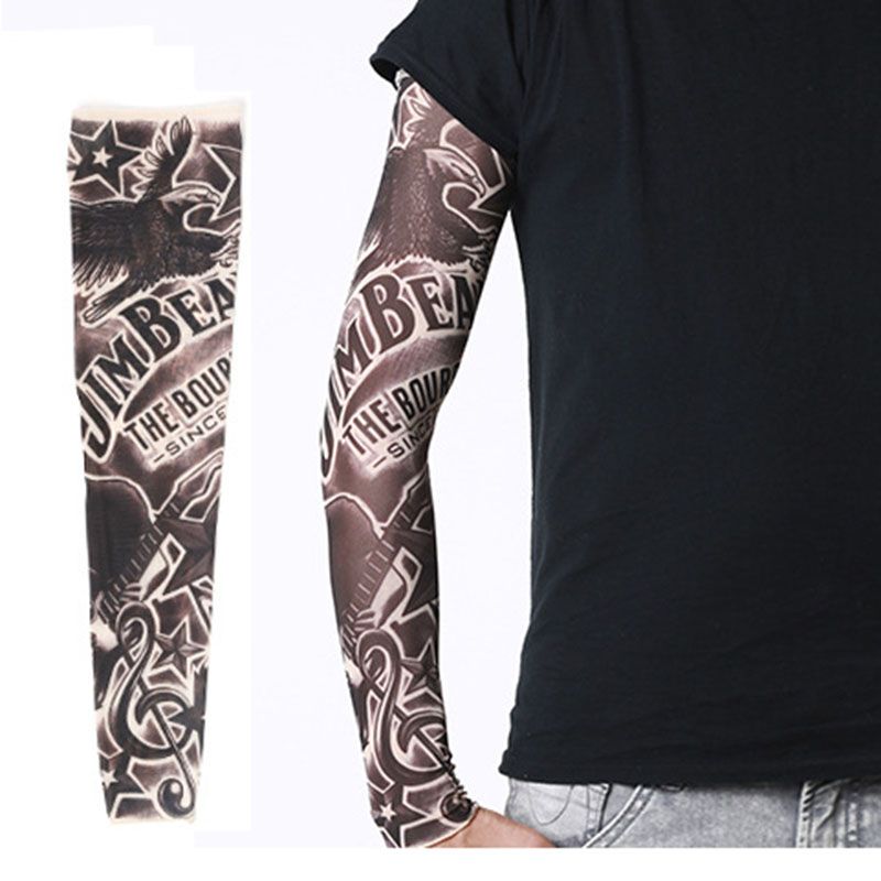 Unisex Outdoor Cycling 3D Tattoo Printed Arm Sleeves Sun