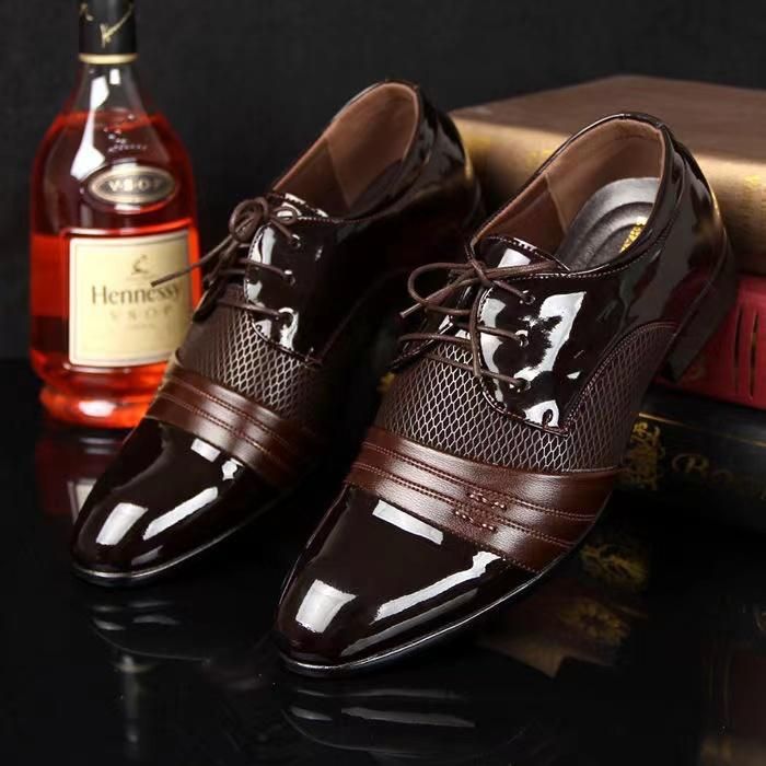 Clear The Latest Oxford Shoes Men's Luxury Lacquer Wedding Shoes