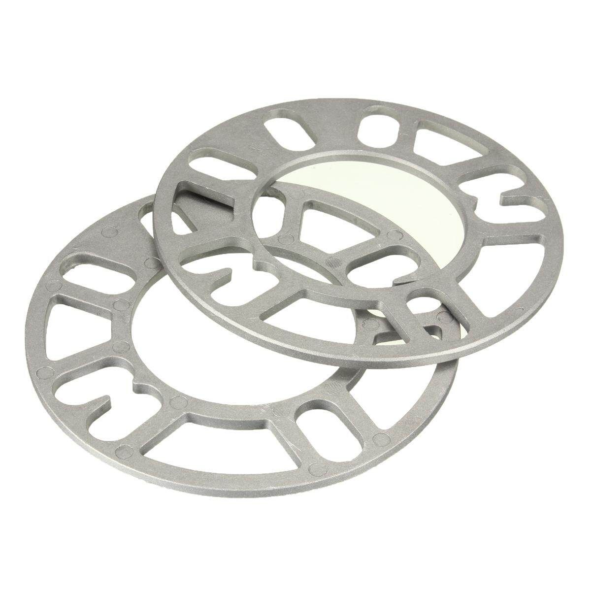 4 PCS UNIVERSAL 5MM ALLOY ALUMINUM WHEEL SPACERS SHIMS PLATE 4 / 5 STUD FIT