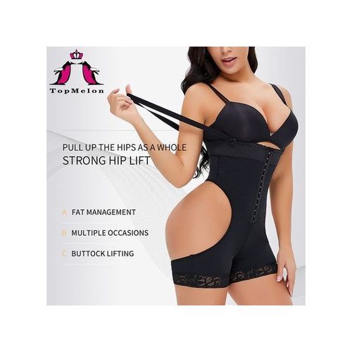 Plus Size Breasted High Waist Body Shorts