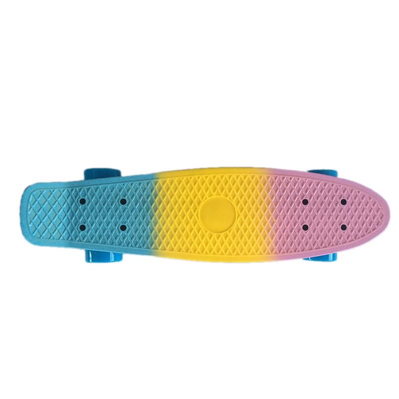 22 Inch Colorful PU Four-Wheel Small Fish Board Plastic