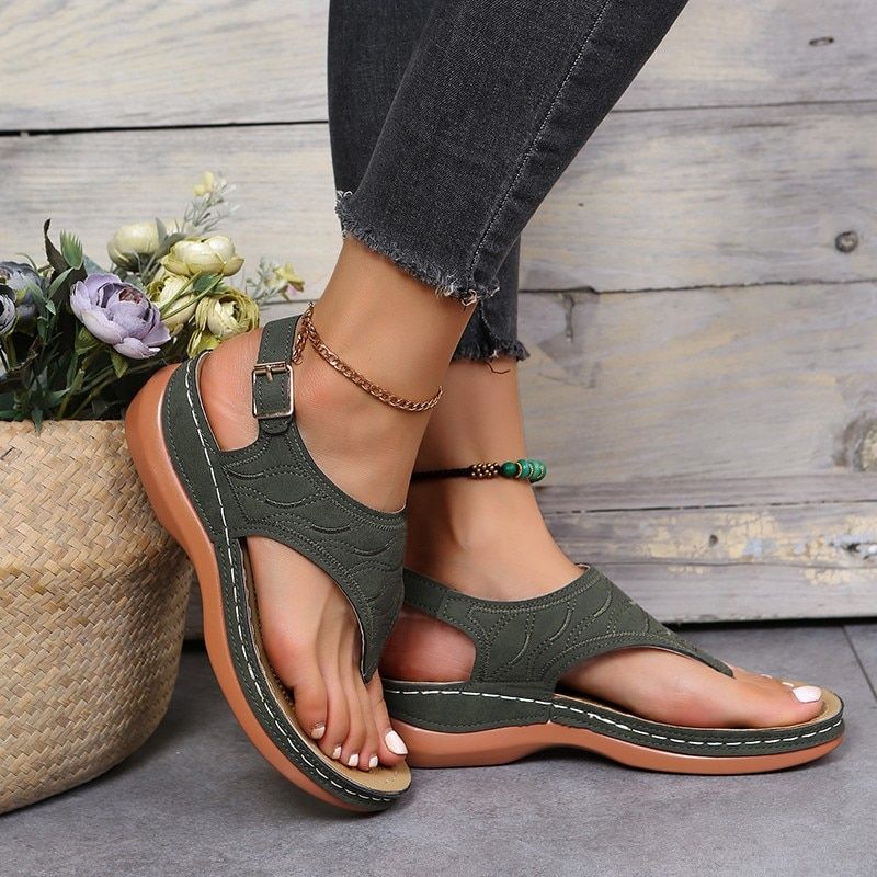 New Women Summer Shoe 2022 Platform Non-slip Sandals Women  Closed Toe Wedge Sandals Ladies Light Casual Shoes Large Size 35~44