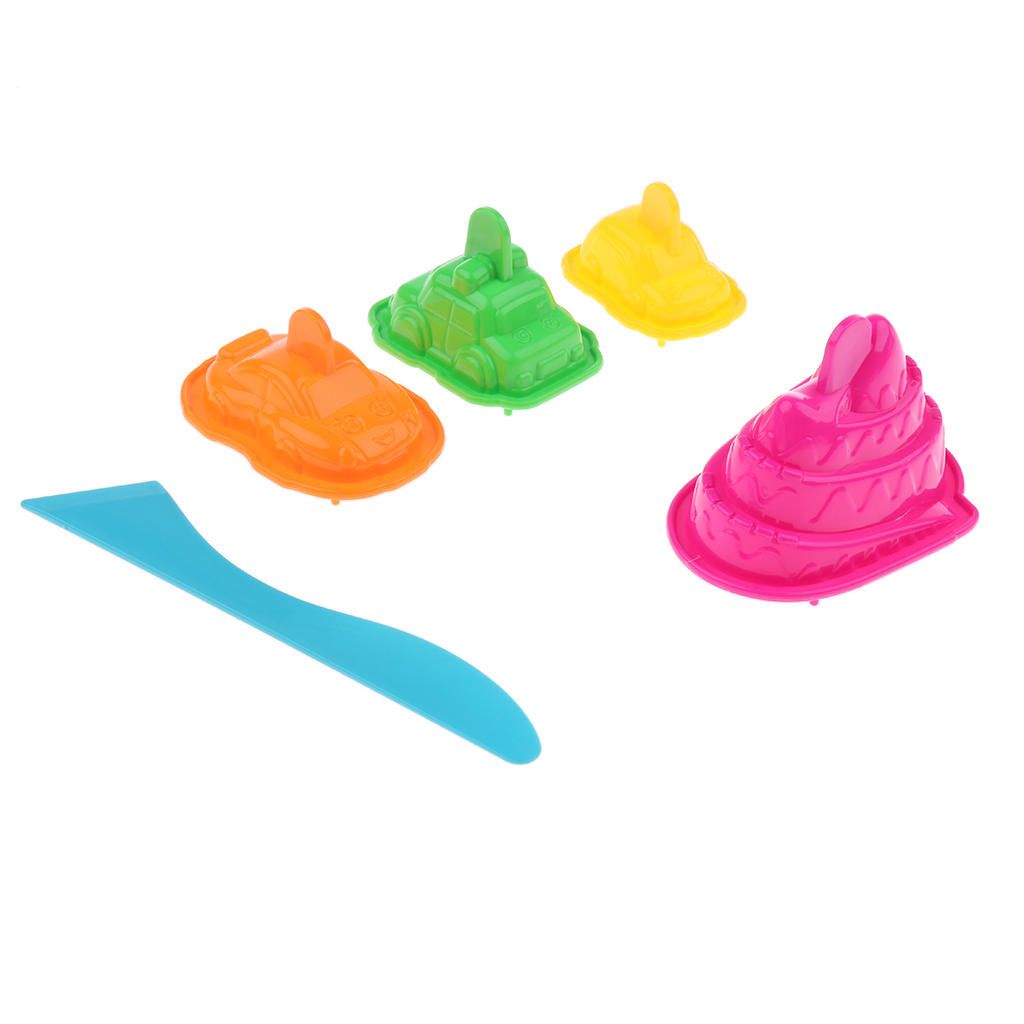 5Pcs Kids Educational Cars Molding Model Mold Children Beach Sand Toy