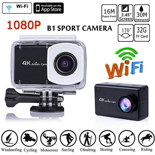 4K Ultra HD 1080P WiFi Sports Cam Action Camera 2.45'' DV Video Recorder 16MP