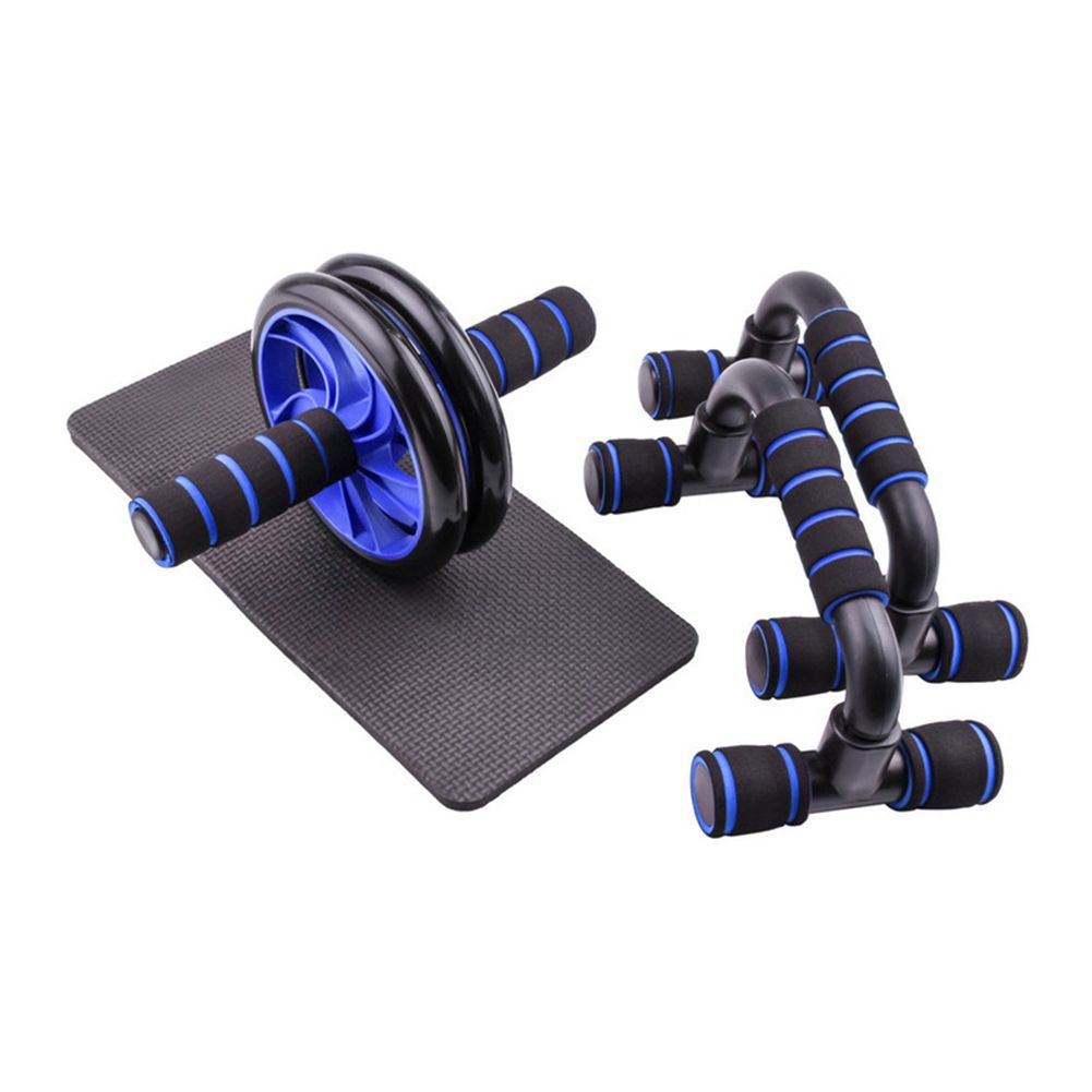 1Pair S Stands Grip Fitness Equipment Handles Chest Body Buiding Fitness Sports-Blue Set