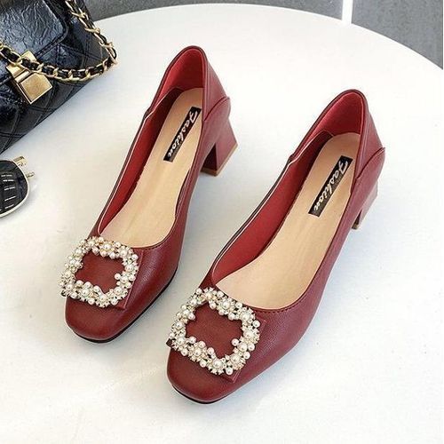Red Wedge Heel Shoes Women Ladies Ballet Shoes Office Slip On Comfy Loafers
