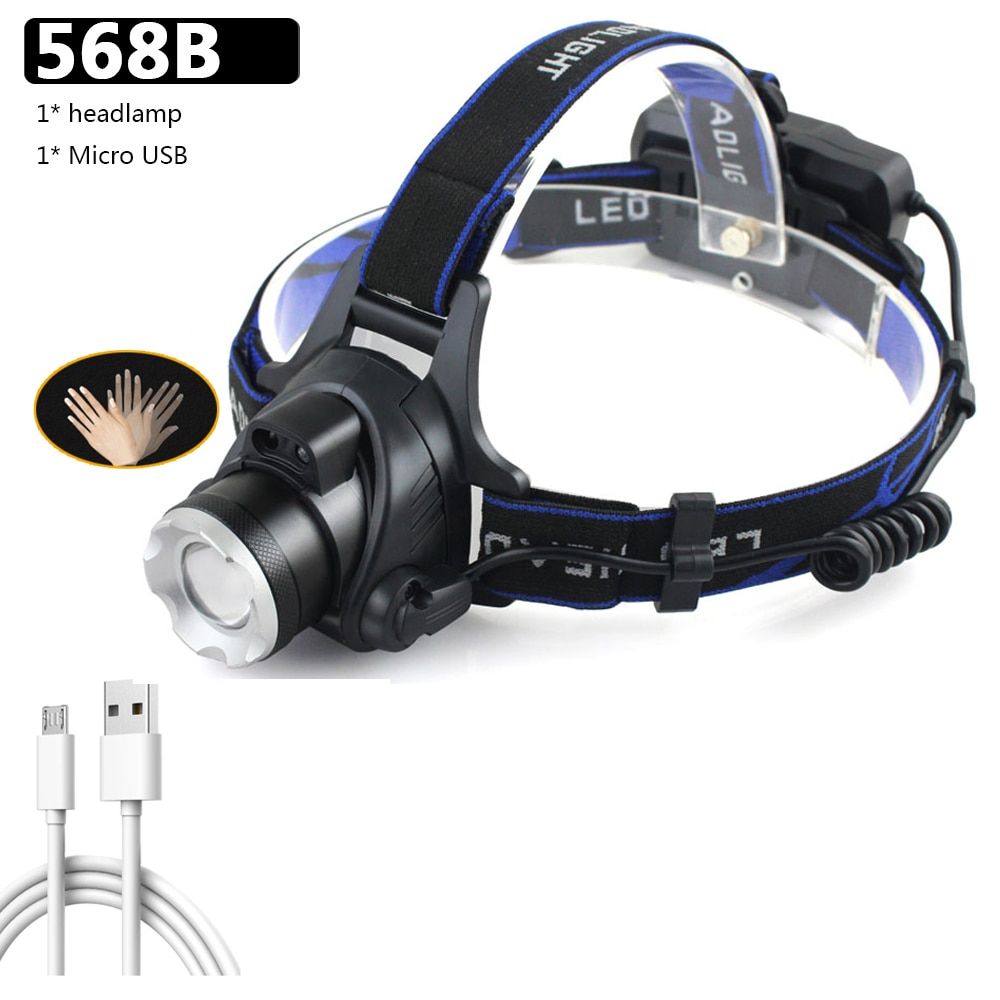 1000000LM XHP160 High Powerful Headlamp Flashlight LED USB