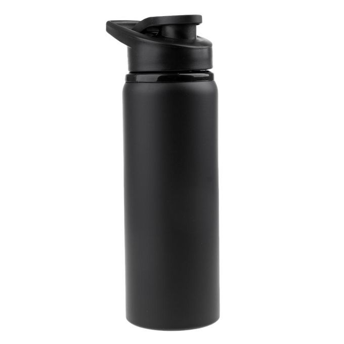 Portable 700ml Water Bottle Outdoor Sports Cycling Stainless Black