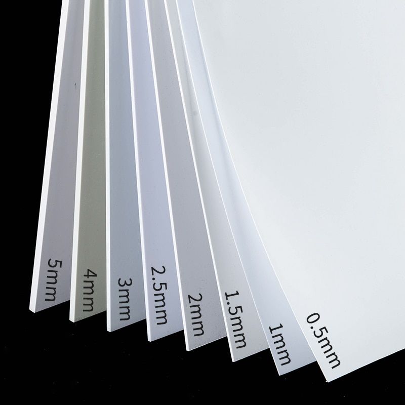 1pcs Black White ABS Styrene Plastic Flat Sheet Plate