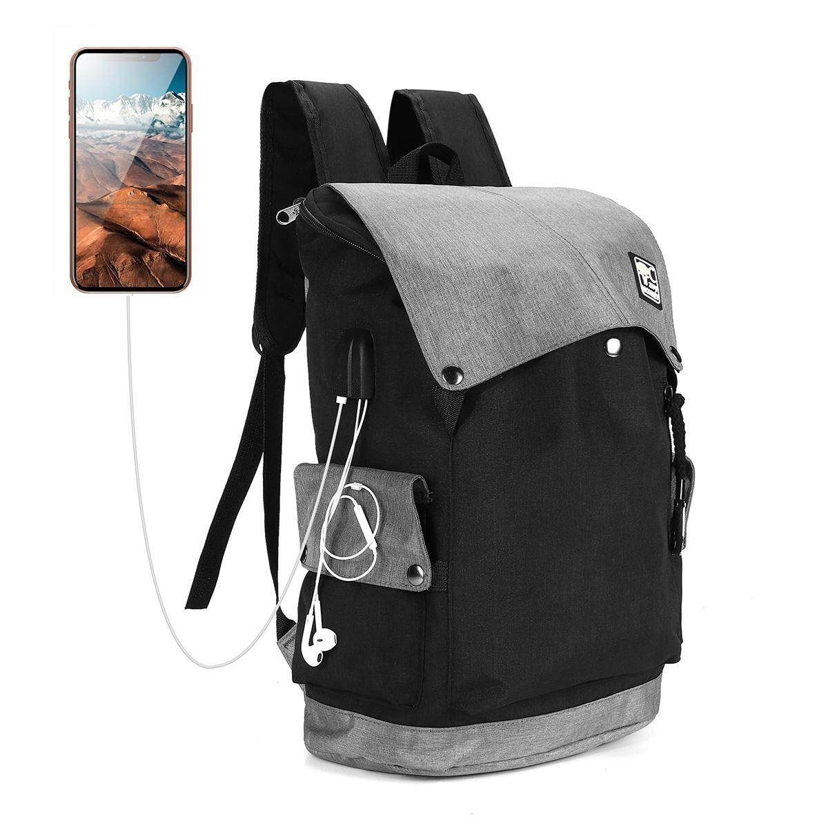 20-35L Knapsack Couple Shoulder Bag Backpack Grey