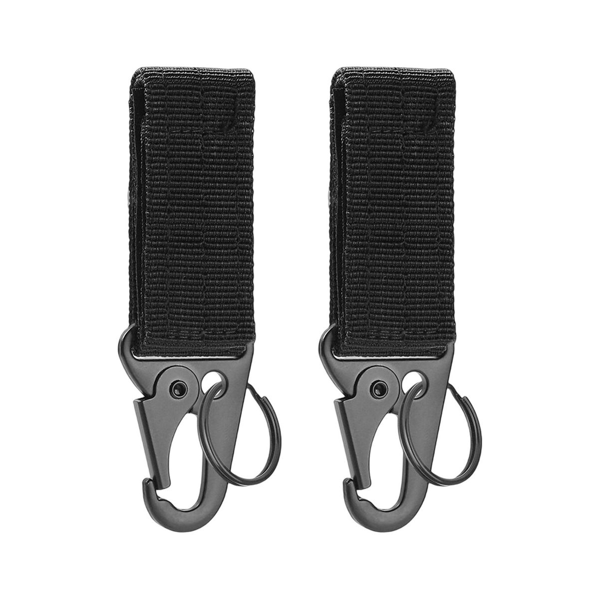 2Pcs Backpack Hanging Buckle Triangle Webbing Hawkbill Belt Buckles Black