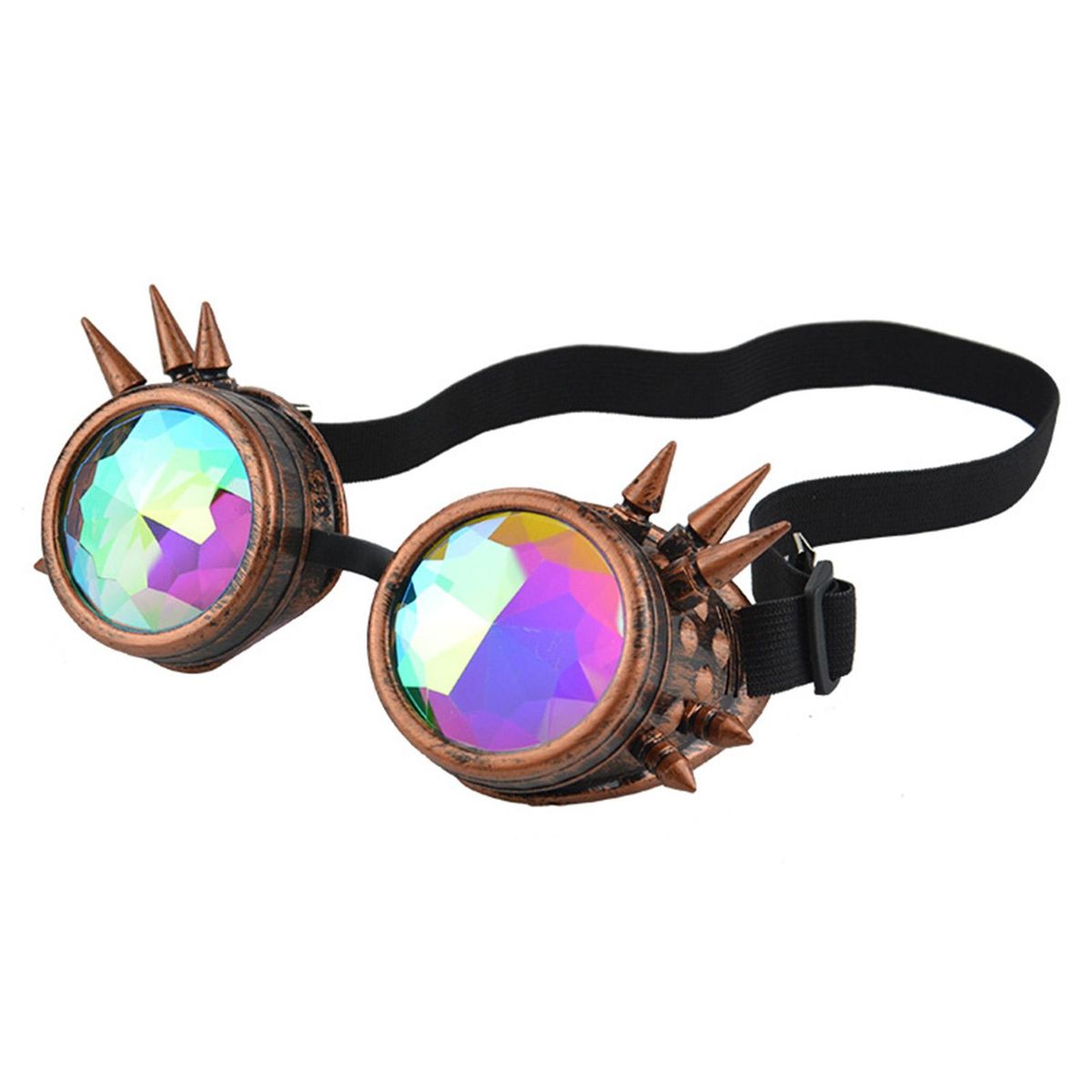Kaleidoscope Glasses Costume Parties Steampunk Glasses Red Bronze
