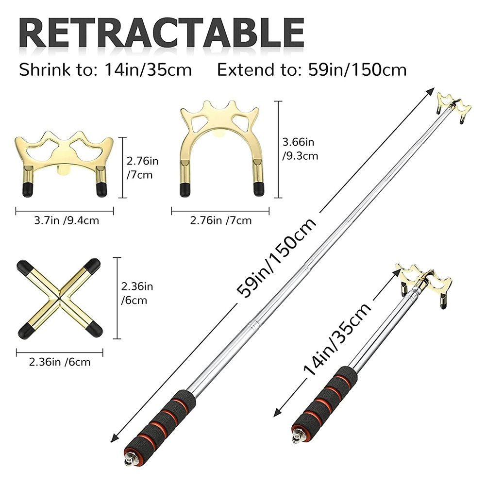 Retractable Billiard Cue Stick Bridge With 3Pcs Removable