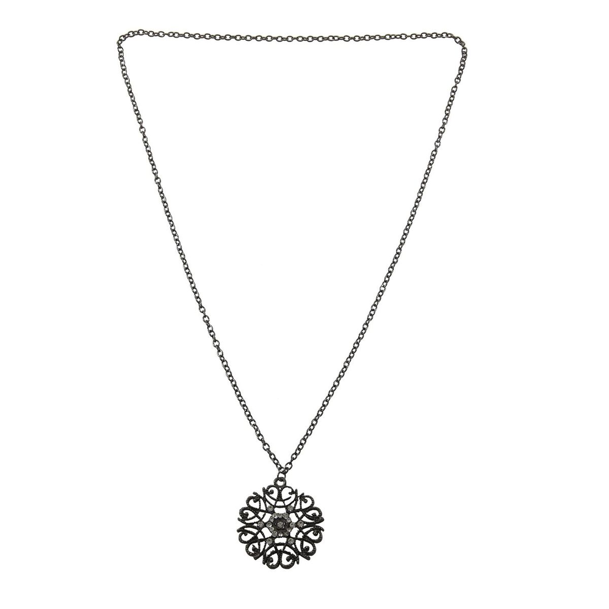 Fashion Women's Hollow Flower Shinning Rhine Long