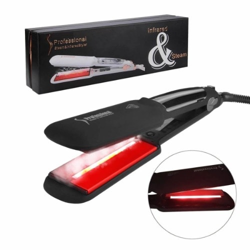 Hair Straightener – Professional Steam And Infrared Styler - Black